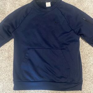 Blue crew neck hoodie